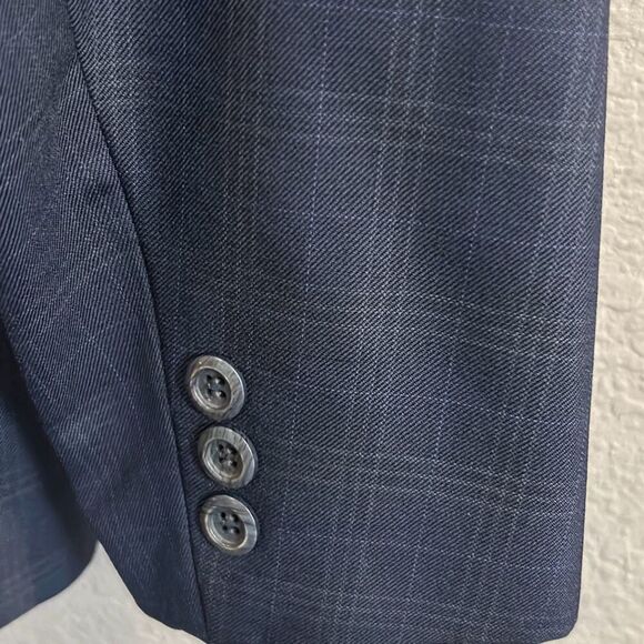 Grand Prix navy blue, horizontal and vertical lines size 14 slim youth - Picture 10 of 16